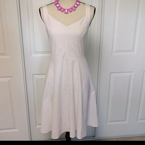 Preppy Ann Taylor Pink n White Seersucker Dress